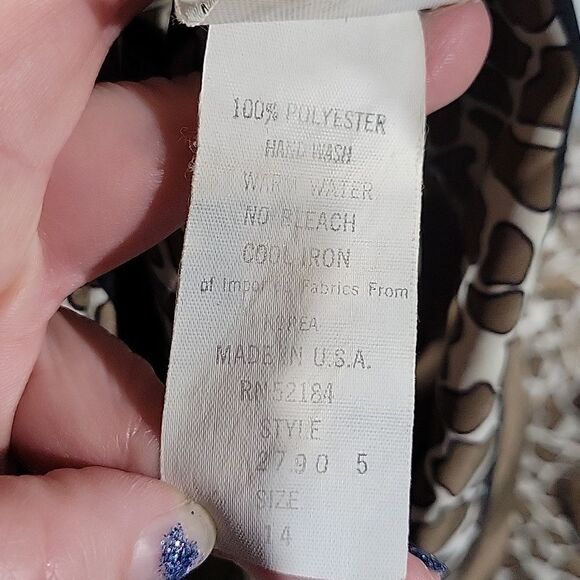 TOP ACT Vintage Made in the USA Dress sz 14 - Picture 9 of 9